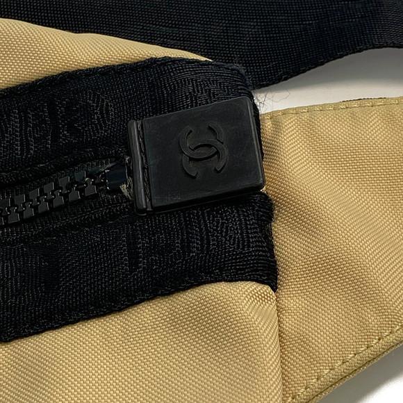 CHANEL Sportsline Nylon Shoulder Bag Beige - Picture 9 of 10